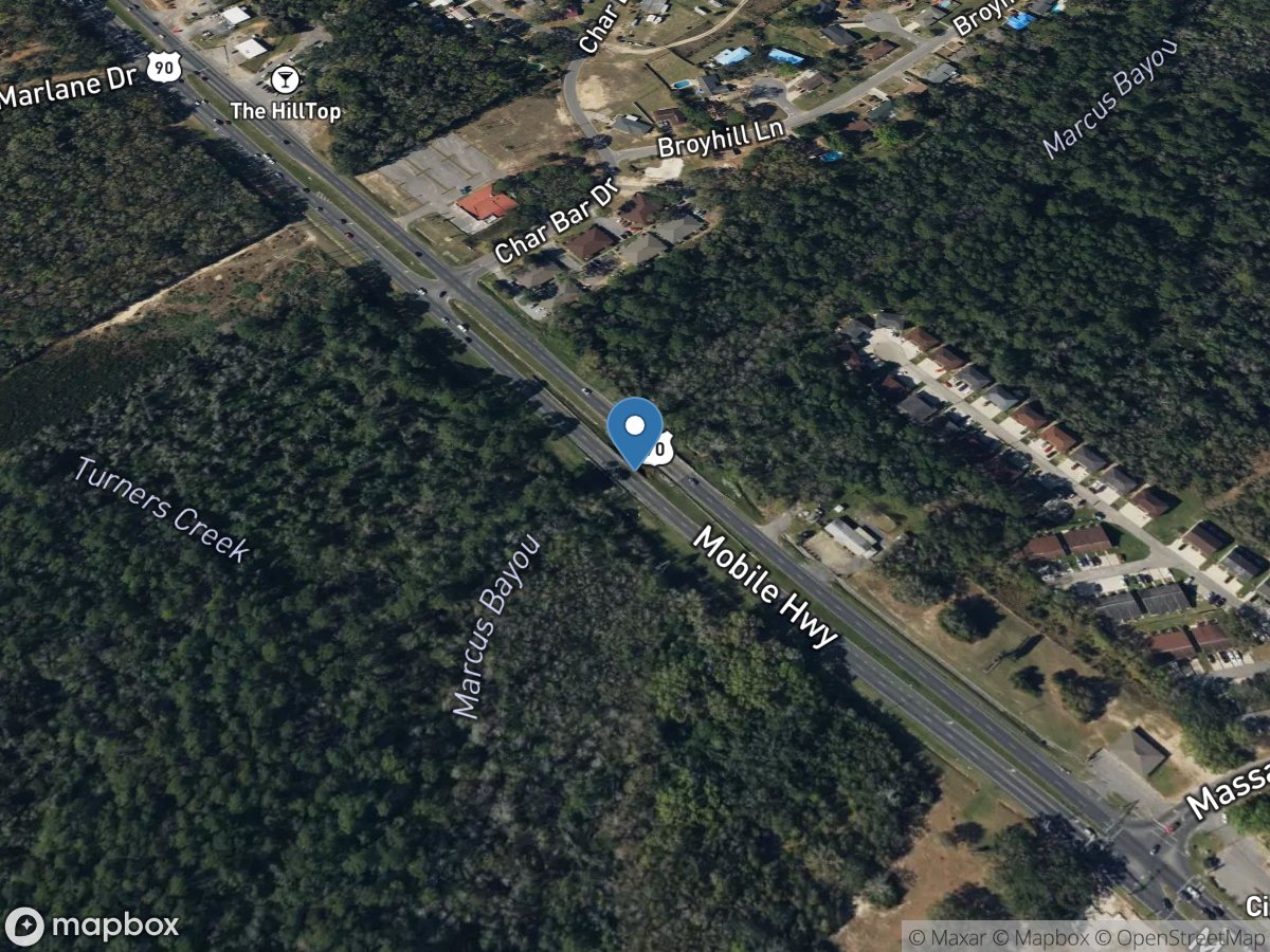 Bayou Marcus Creek near Pensacola,Fla location