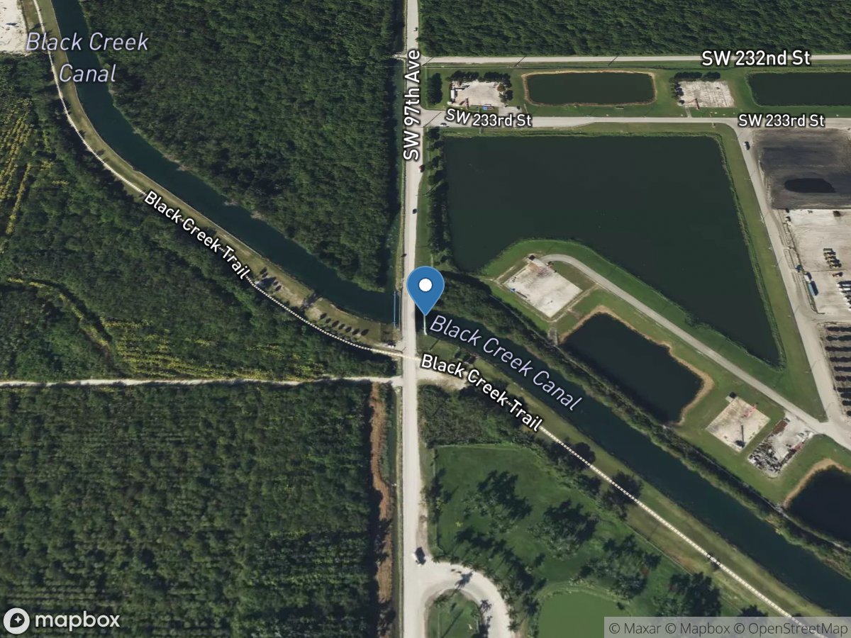 Black Creek Canal Upstream of S-21 at Miami, FL location