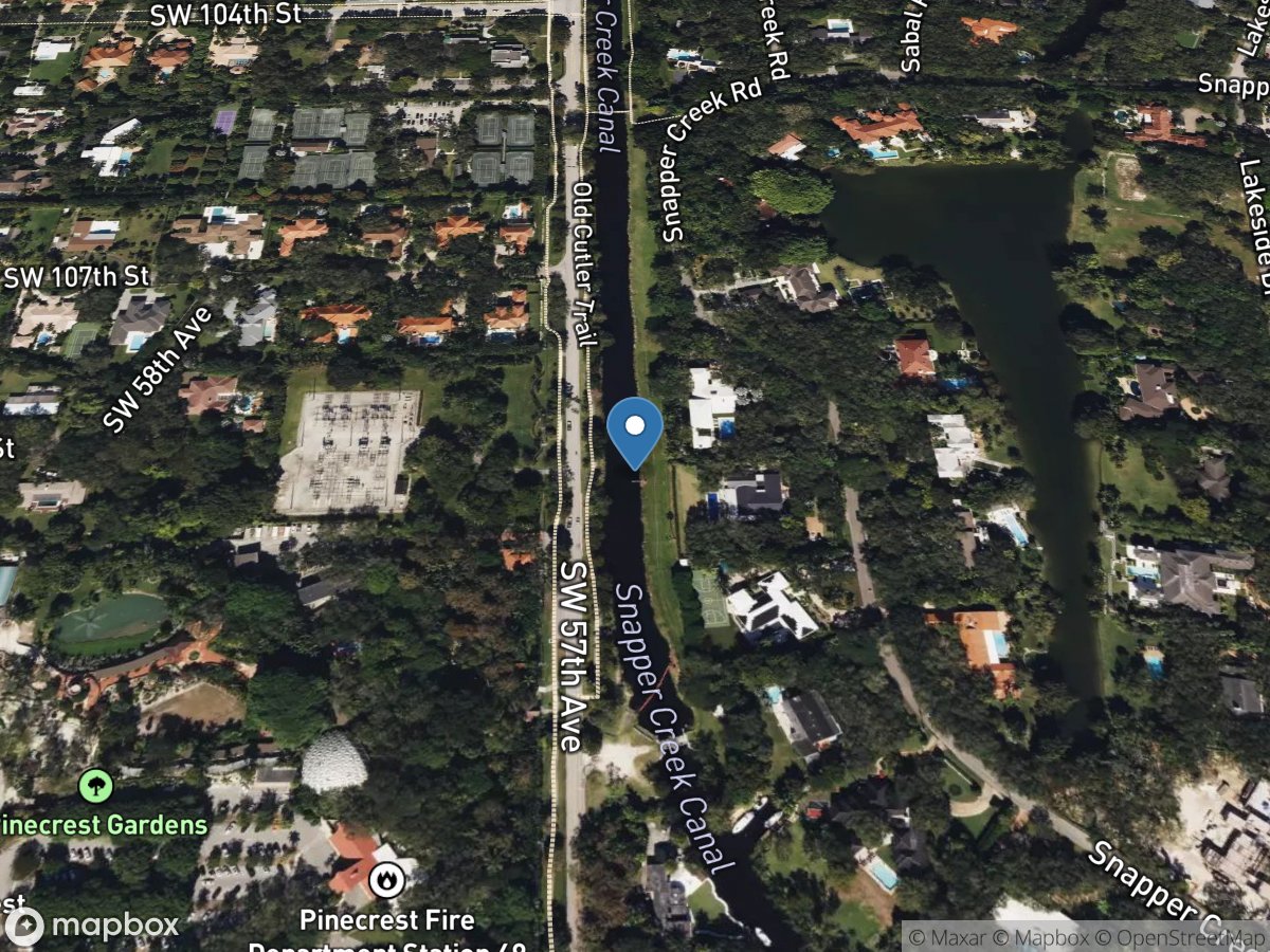 Snapper Crk Canal Upstream of S-22 at Miami, FL location