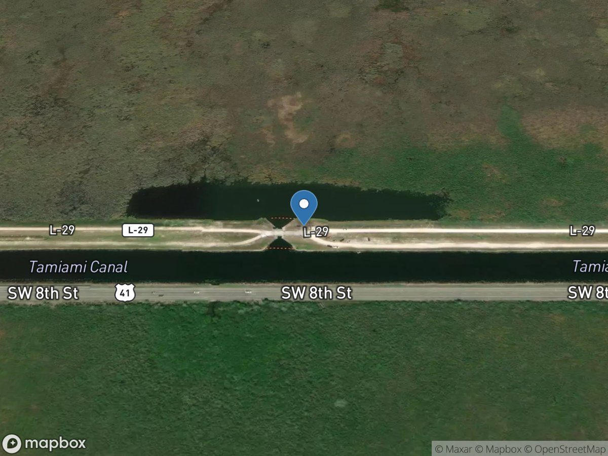 Tamiami Canal at S-355b near Miami, FL location