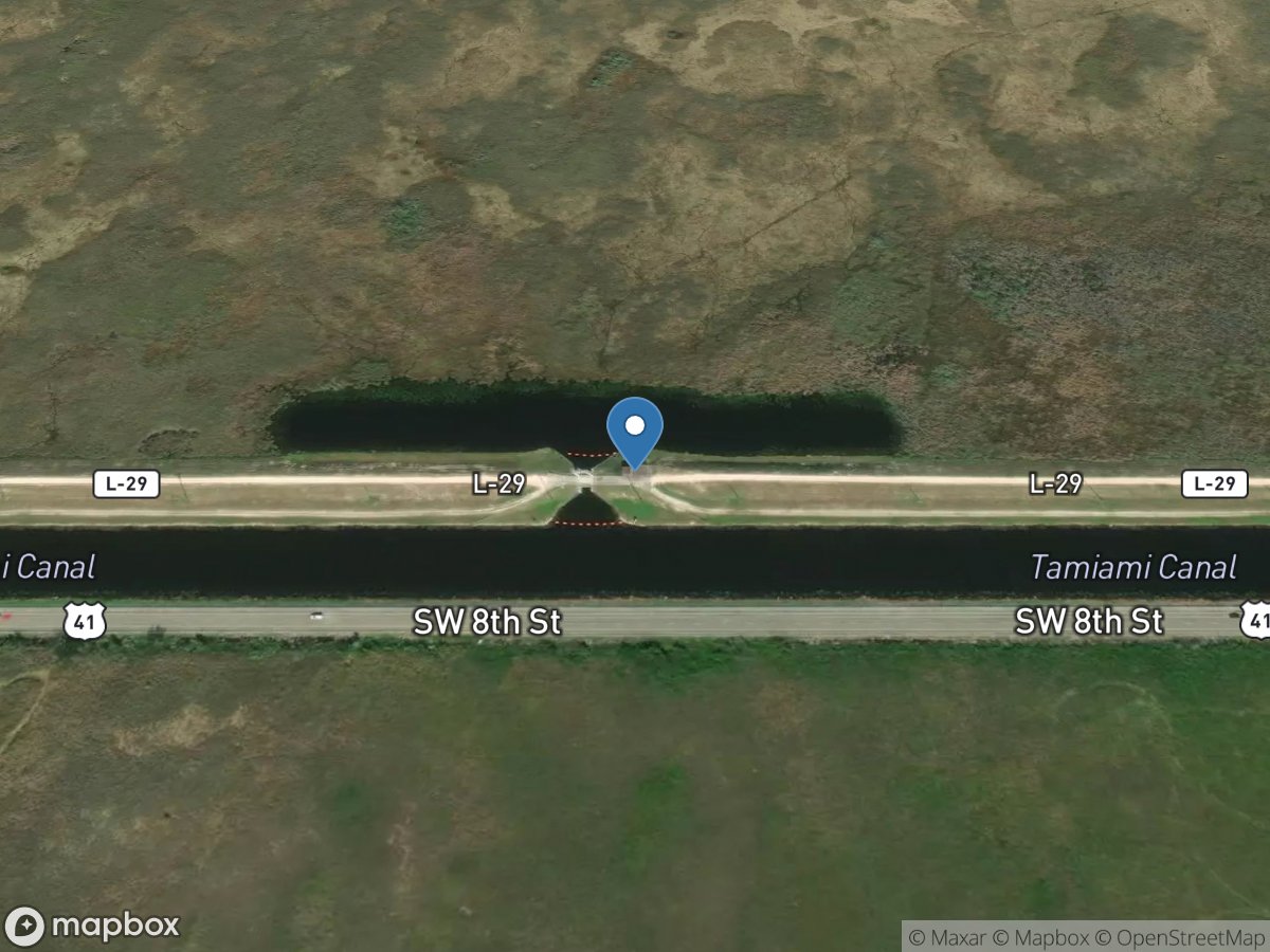 Tamiami Canal at S-355a near Miami, FL location