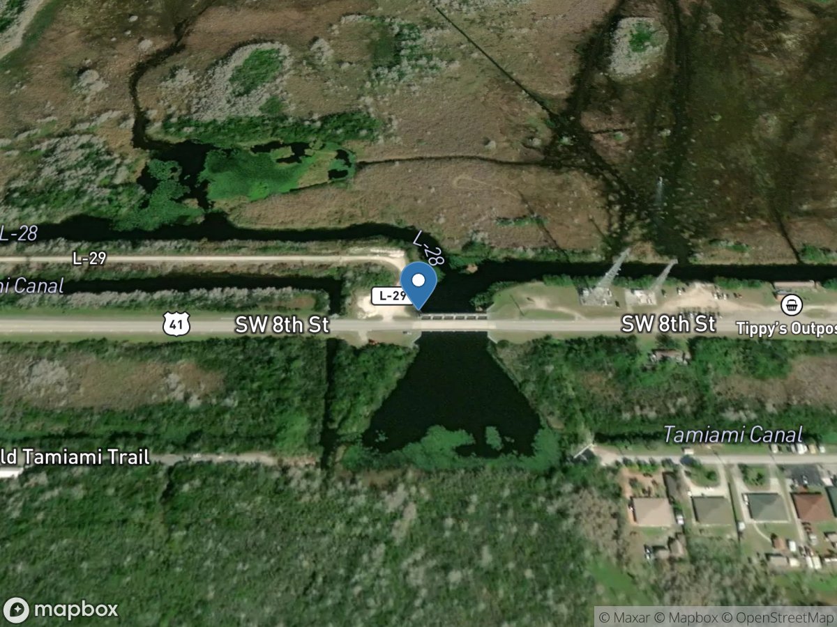 Tamiami Canal at S-12-a, near Miami, FL location