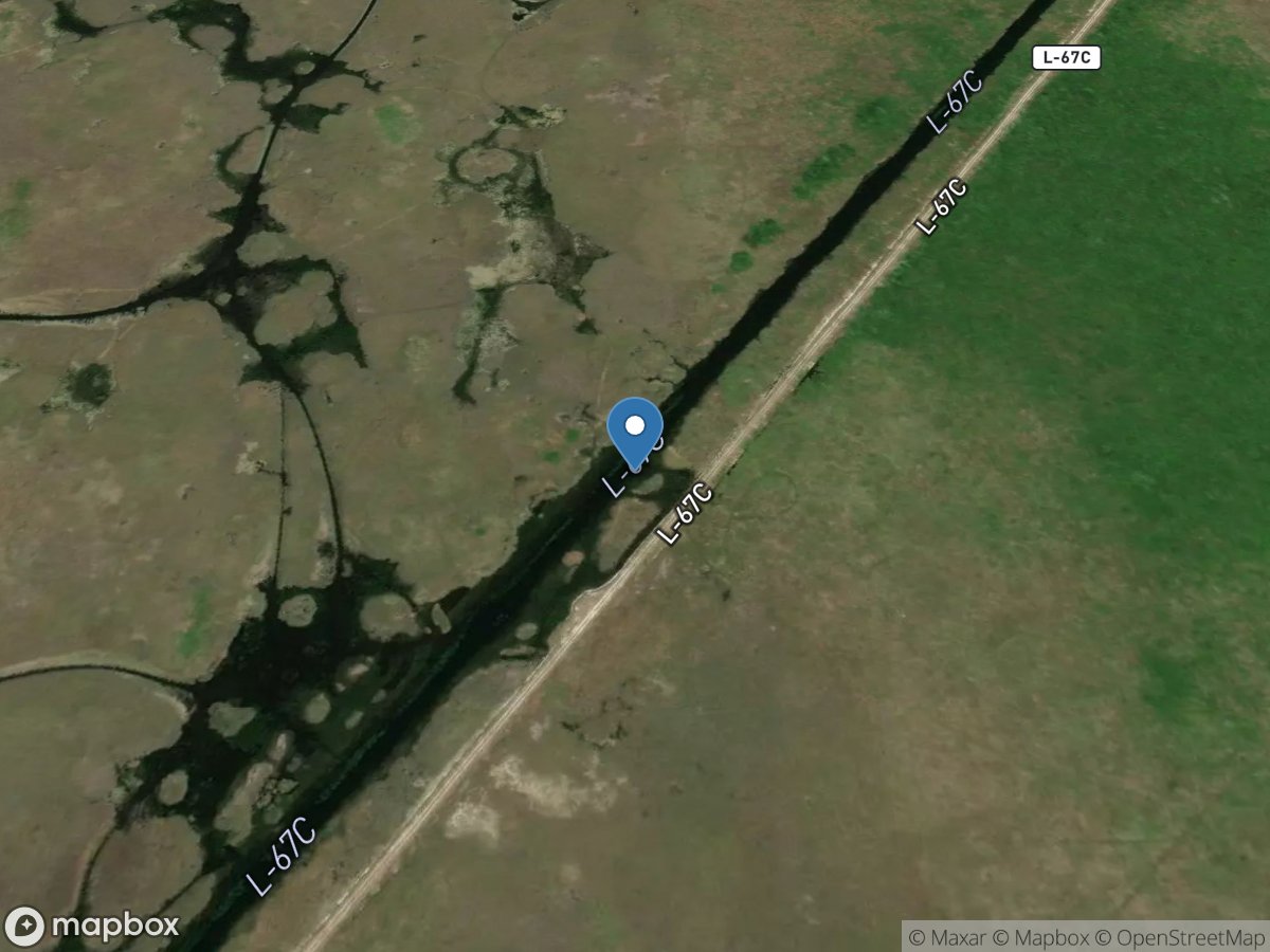 L-67c Canal Ups of S-633 Flowway near Coopertown,FL location