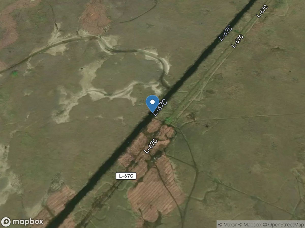 L-67c Canal Ups of S-152 Flowway near Coopertown,FL location