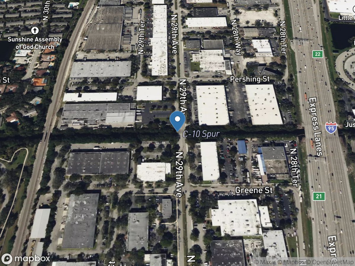 Hollywood Canal at N29 AVE, Hollywood, FL location