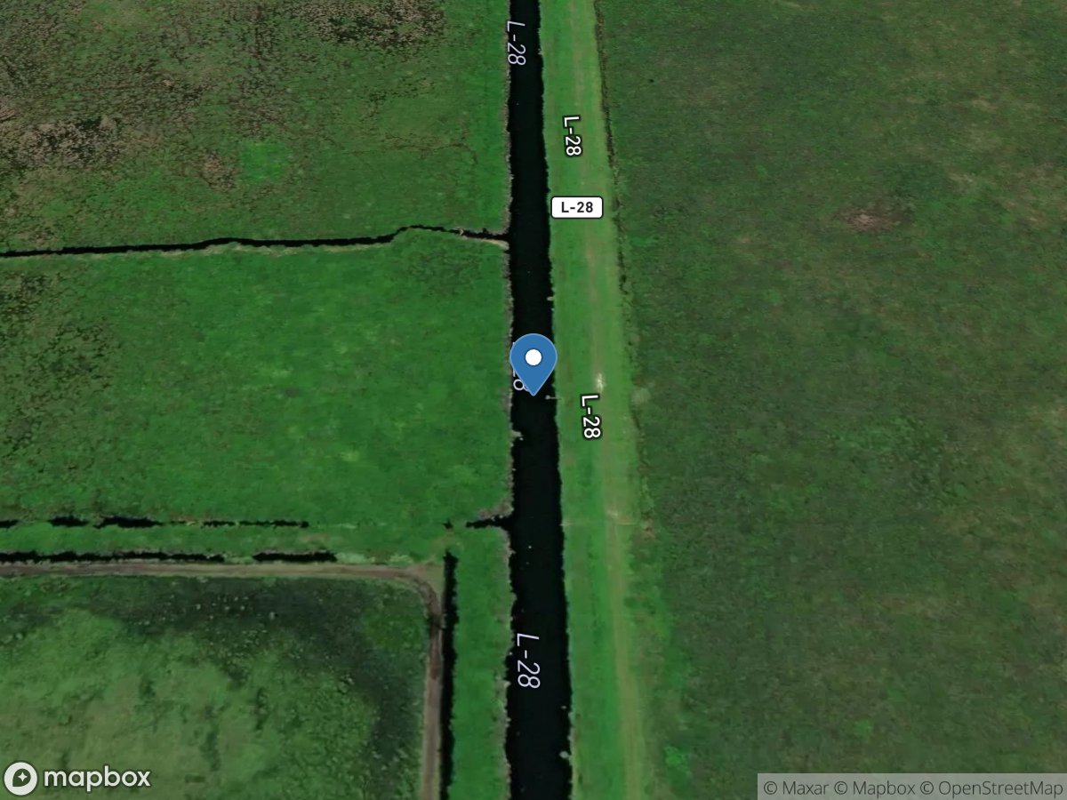 L-28 Canal above S-140 near Clewiston, FL location