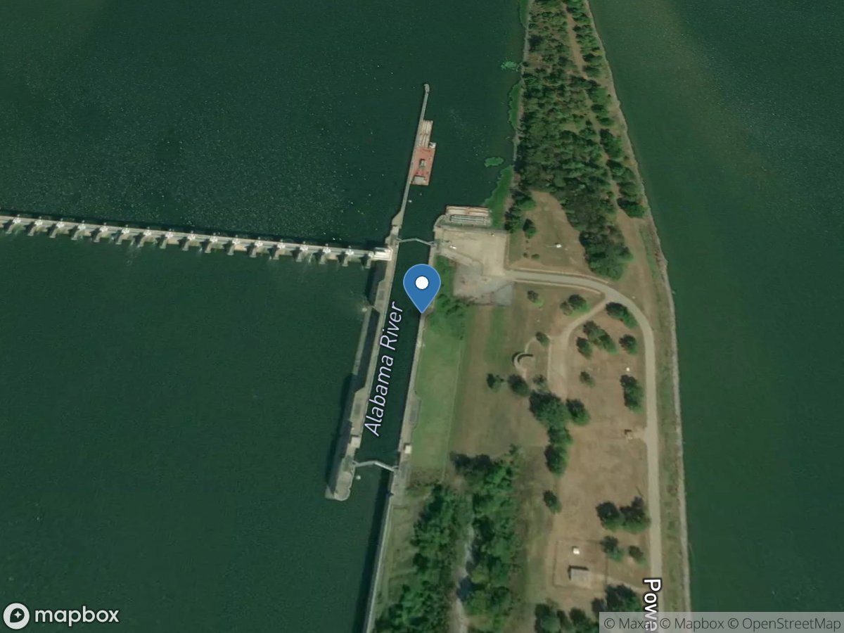 Alabama River below Millers Ferry L&d near Camden AL location