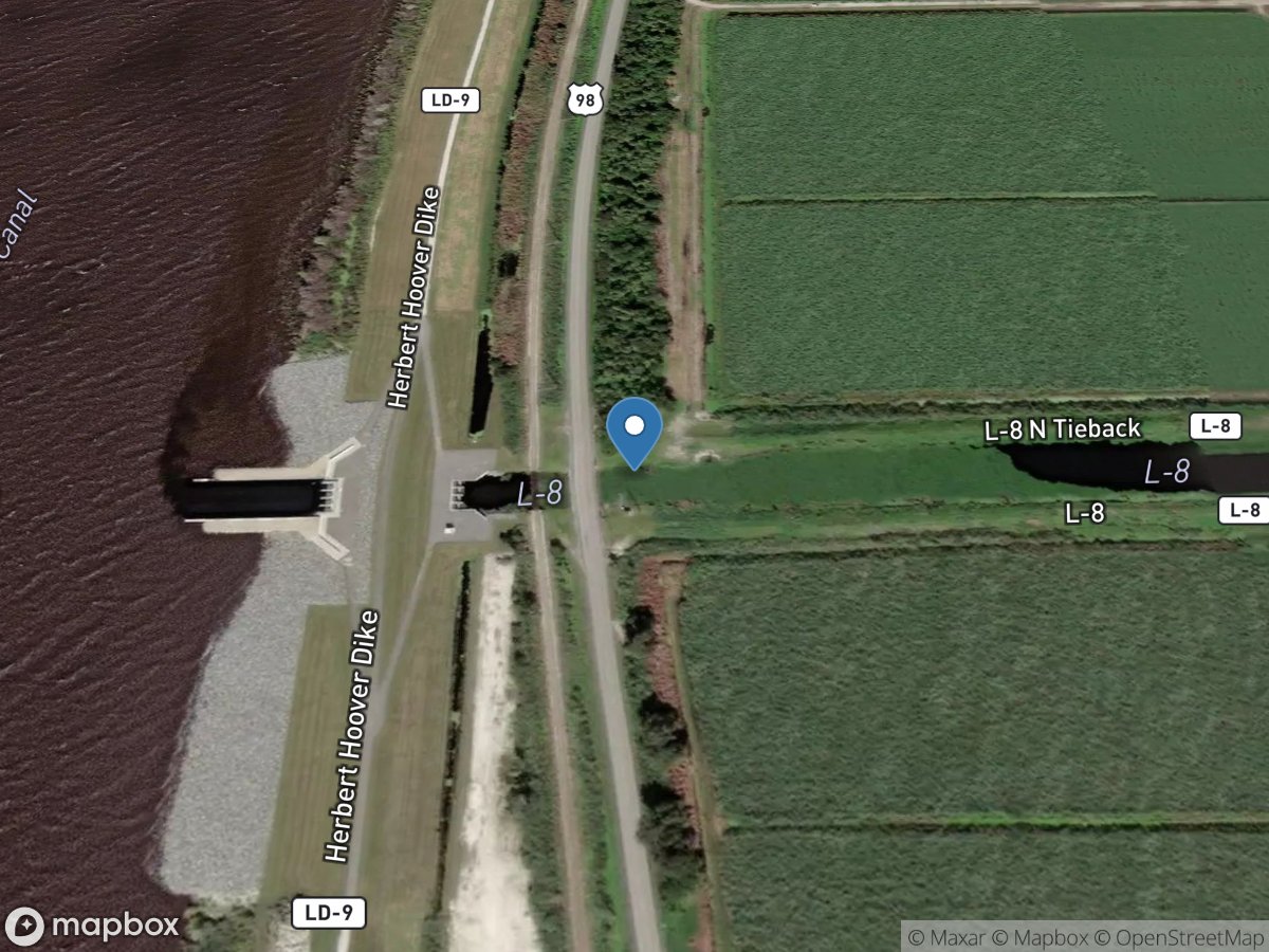 Levee 8 Canal near Canal Point, FL location