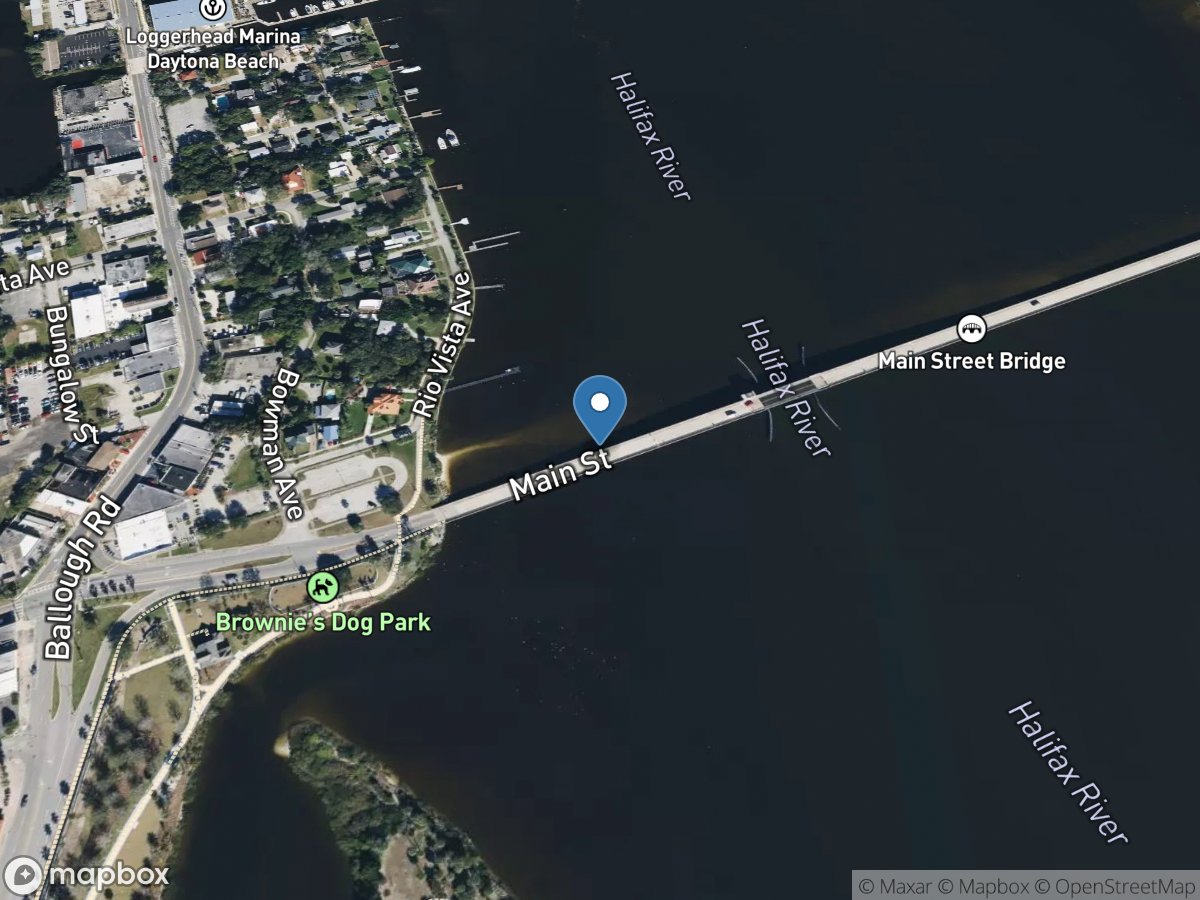 Halifax RV at Main ST Bridge at Daytona Beach, FL location