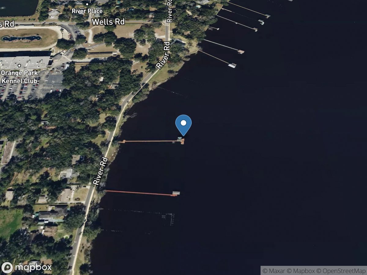 St.johns Rvr above Buckman Bridge at Jacksonville,FL location