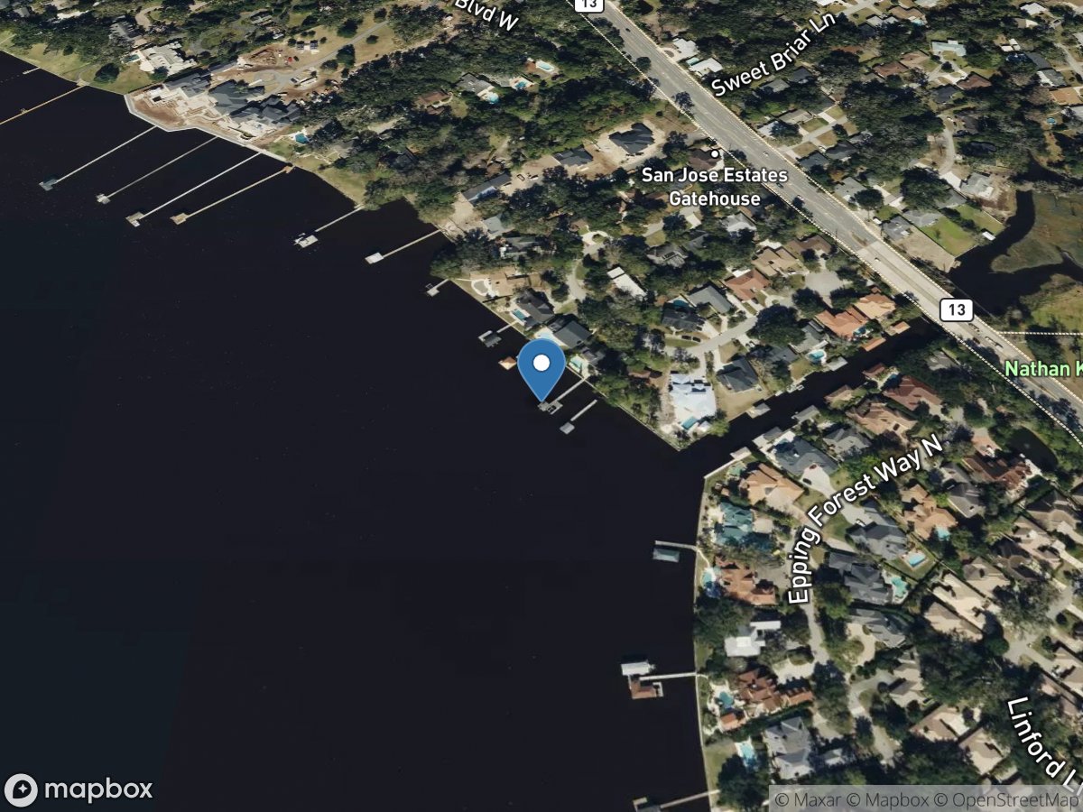 ST Johns Rvr at Christopher Pt near Jacksonville, FL location