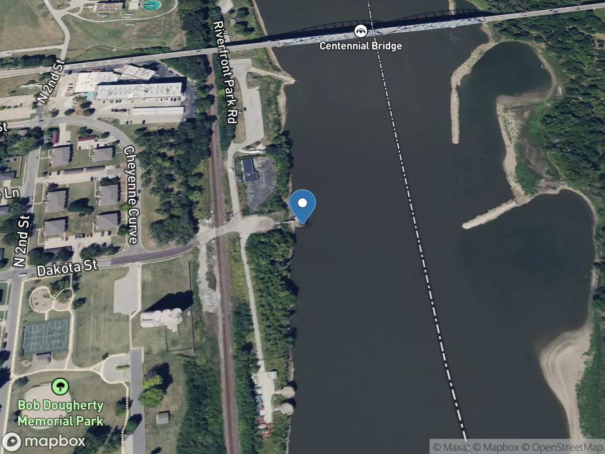 Missouri River at Leavenworth, KS location