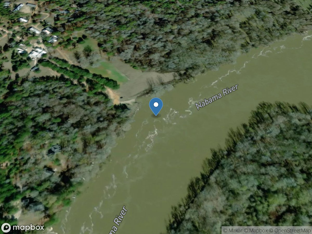 Alabama River at Choctaw Bluff, Al. location