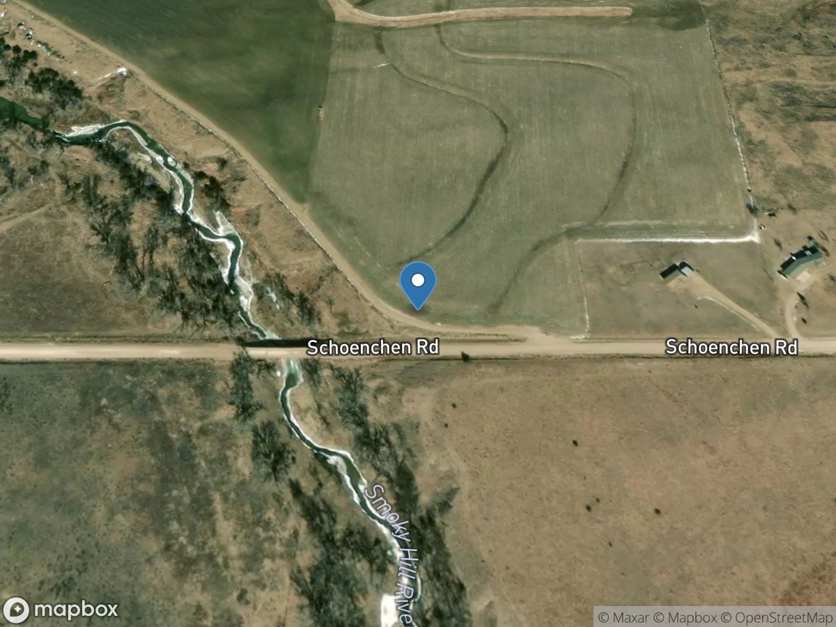 Smoky Hill River near Schoenchen, KS location