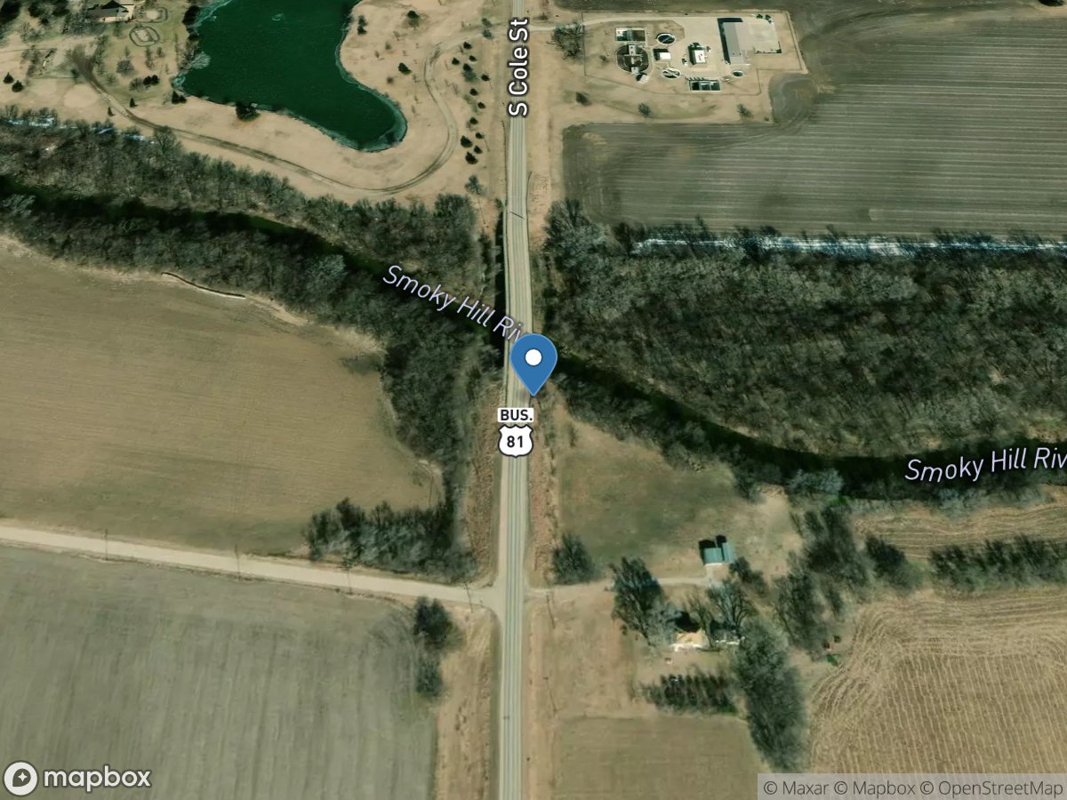 Smoky Hill River at Lindsborg, KS location