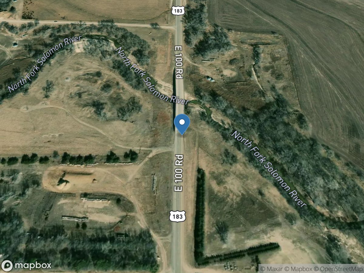 NF Solomon River at Glade, KS location