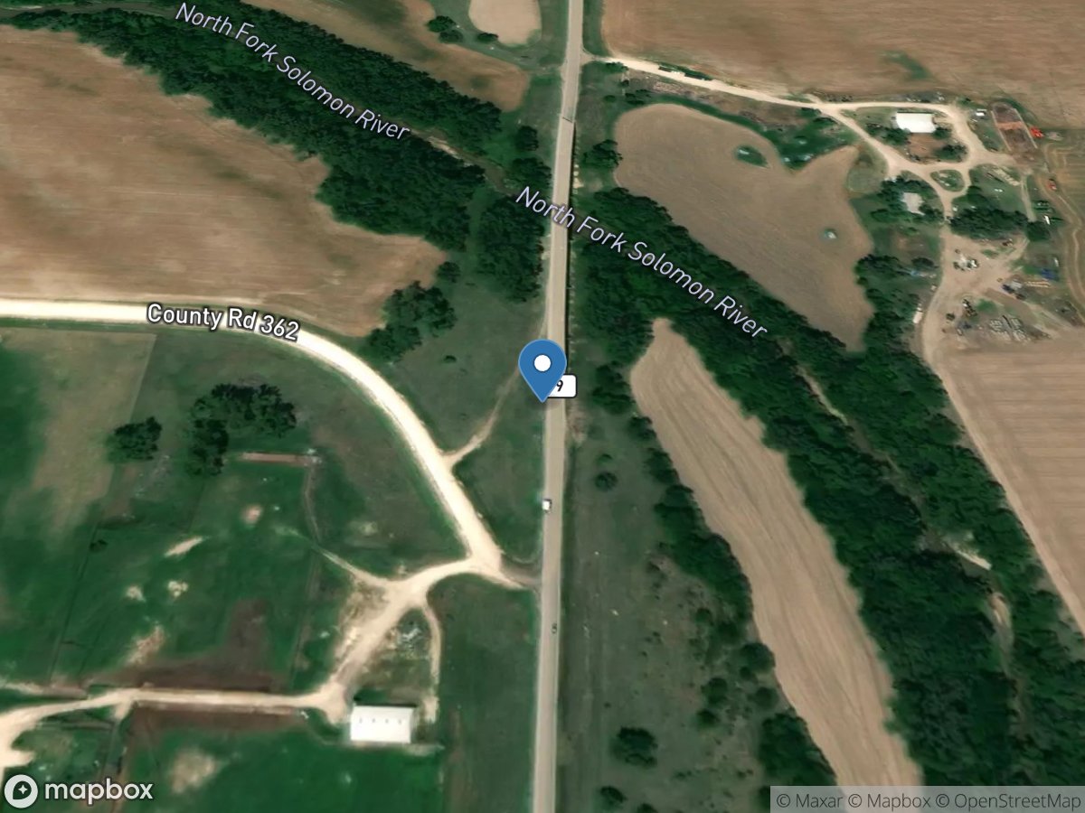 NF Solomon River at Portis, KS location