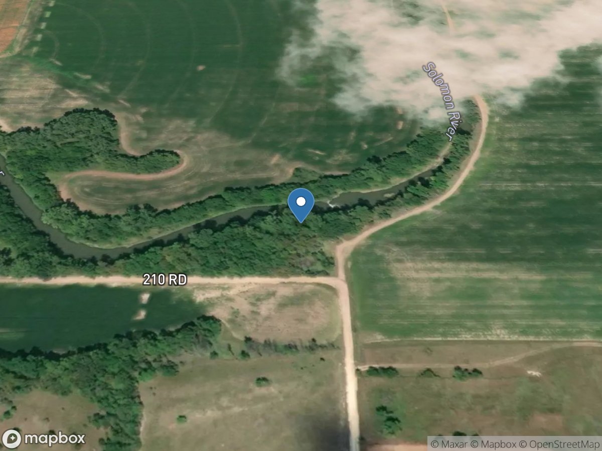 Solomon River near Glen Elder, KS location