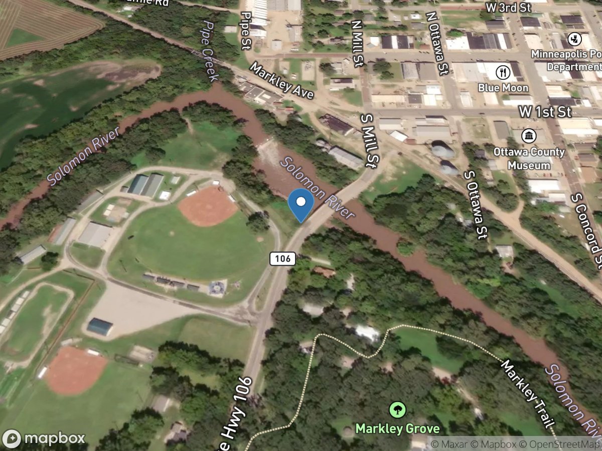 Solomon River near Minneapolis, KS location