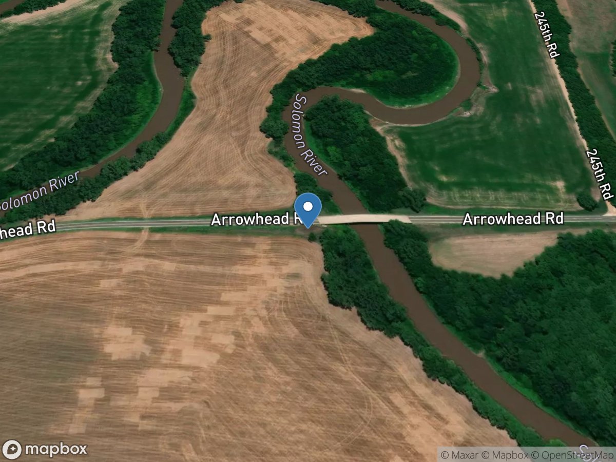 Solomon River at Niles, KS location