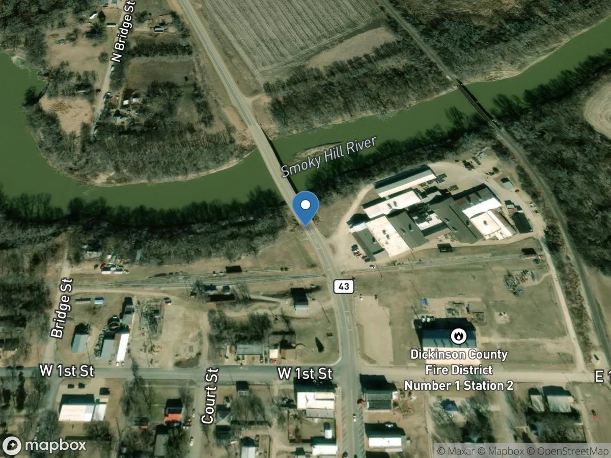 Smoky Hill River at Enterprise, KS location