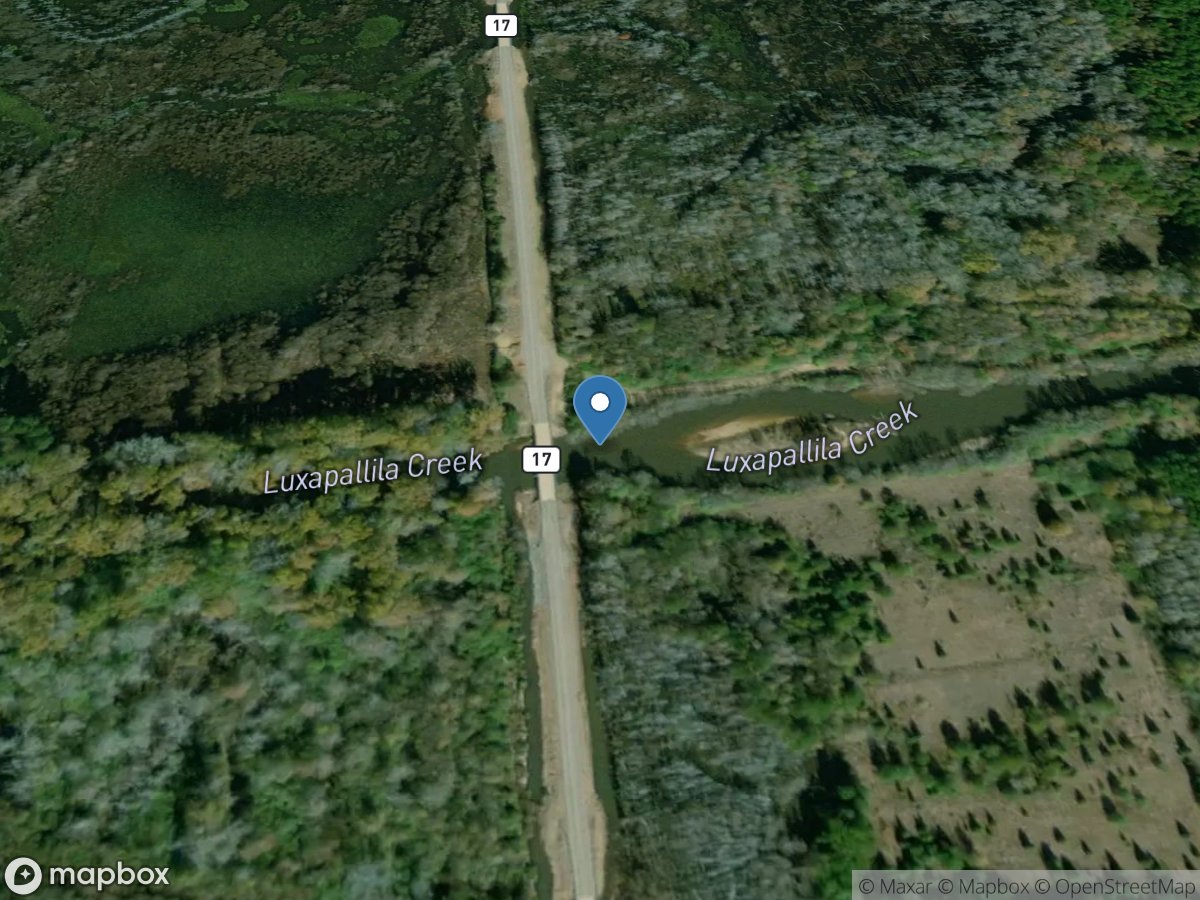 Luxapallila Creek at Millport, AL location