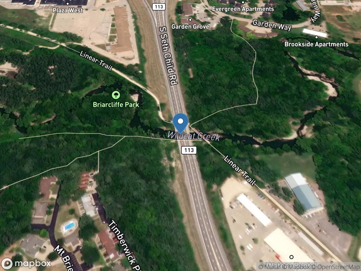 Wildcat Creek at Seth Childs RD, Manhattan, KS location