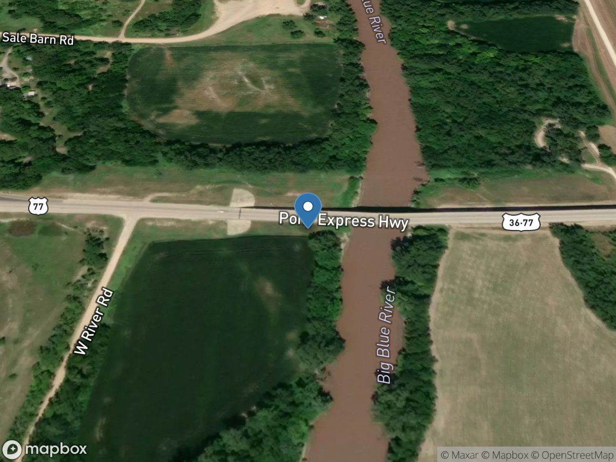 Big Blue River at Marysville, KS location