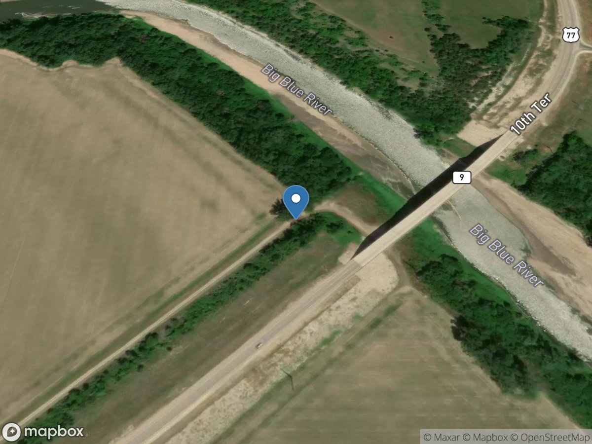 Big Blue River at Blue Rapids, KS location