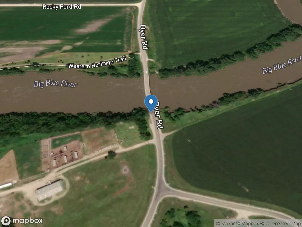 Big Blue River near Manhattan, KS location