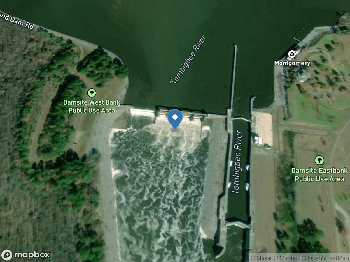 Tombigbee River Bel Bevil L&d near Pickensville, Al. location