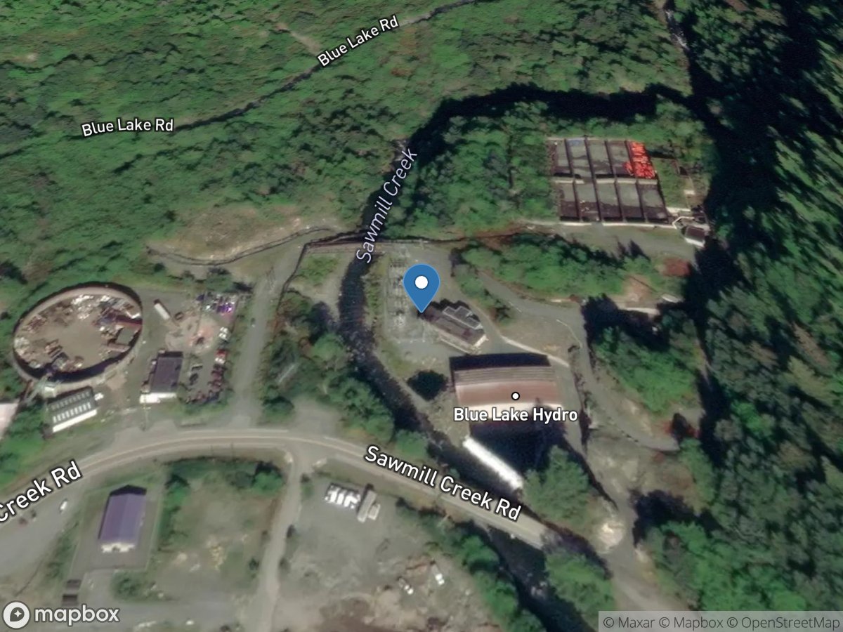 SAWMILL Creek Near SITKA AK location