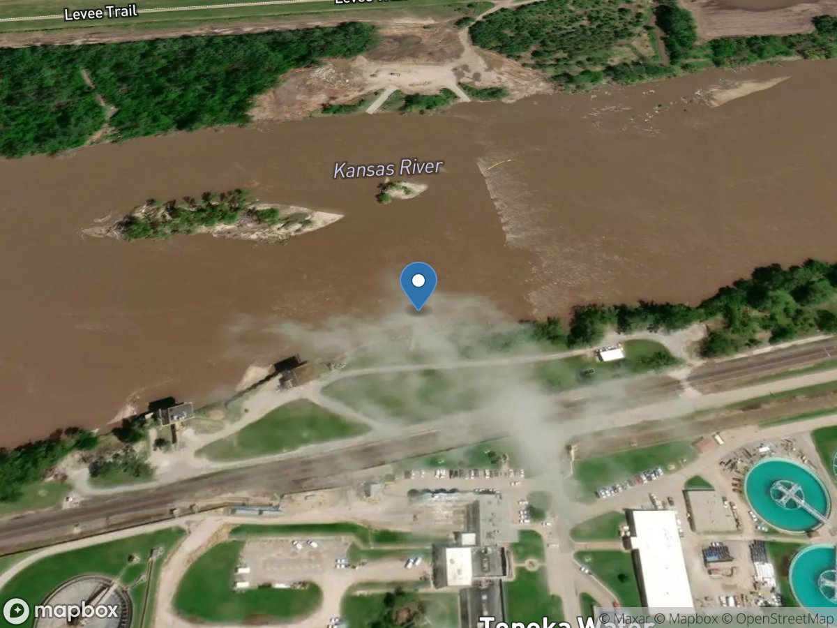 Kansas River above Topeka Weir at Topeka, KS location