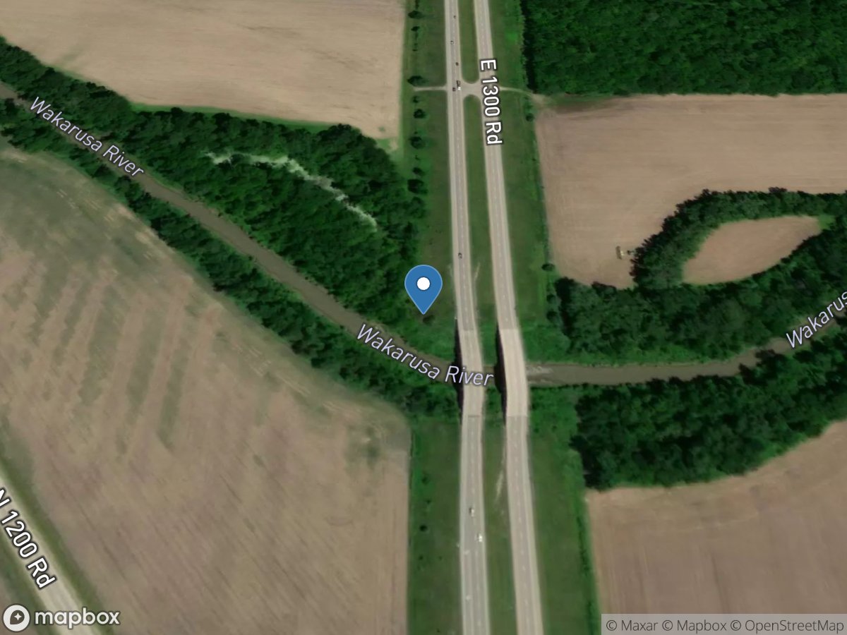 Wakarusa River near Lawrence, KS location