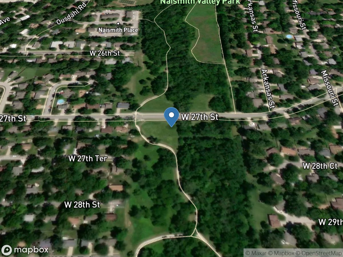 Naismith Creek at Lawrence, KS location