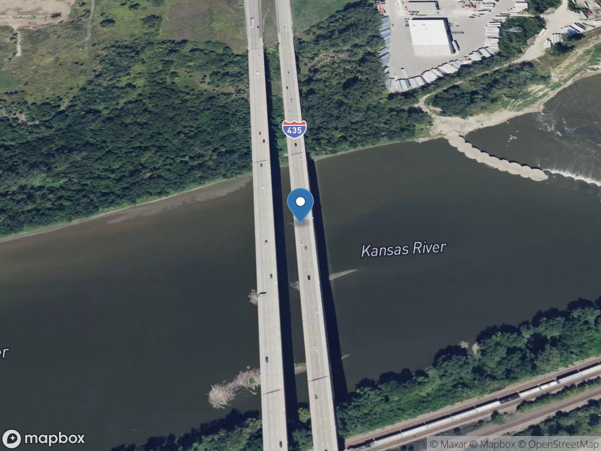 Kansas River near Lake Quivira, KS location