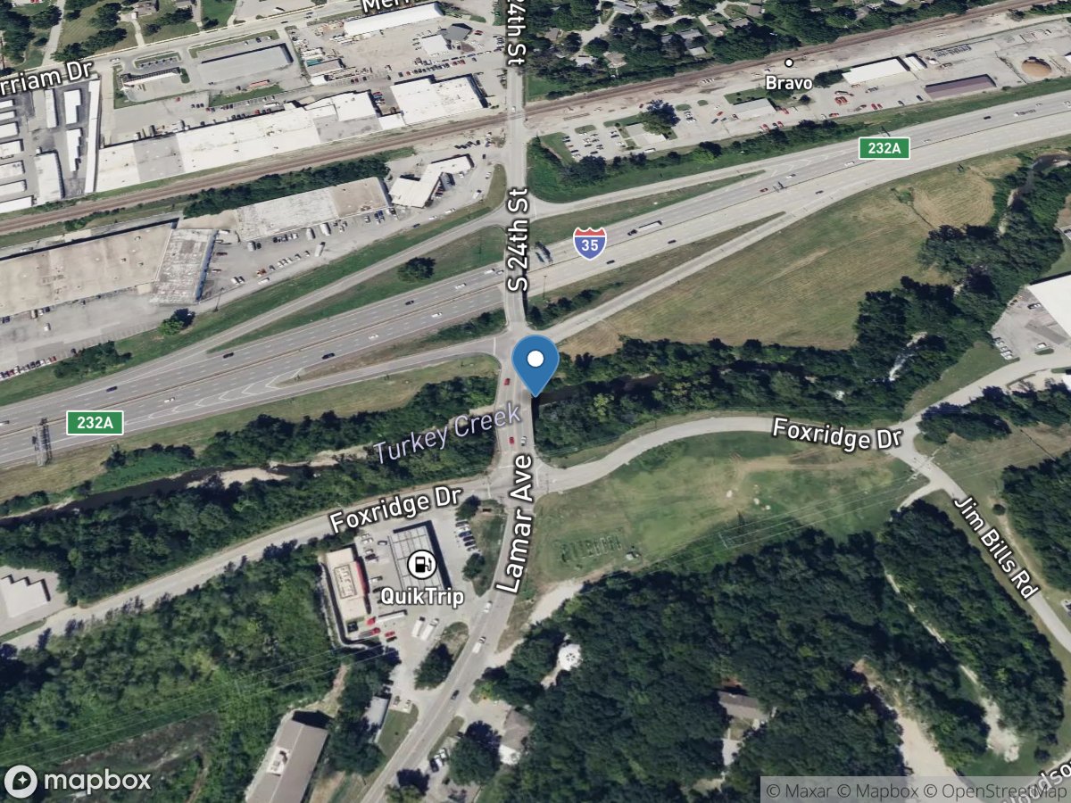 Turkey Creek at Mission, KS location