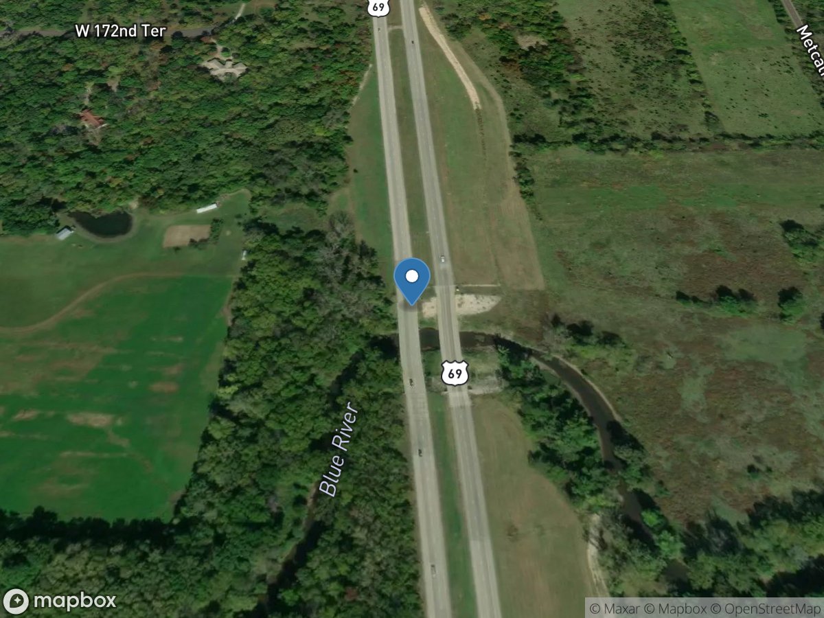 BLUE River Near STANLEY, KS location