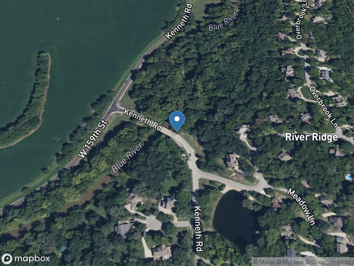 Blue River at Kenneth RD, Overland Park, KS location