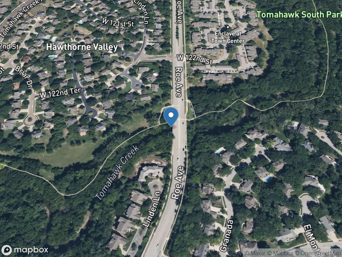 Tomahawk Creek near Overland Park, KS location
