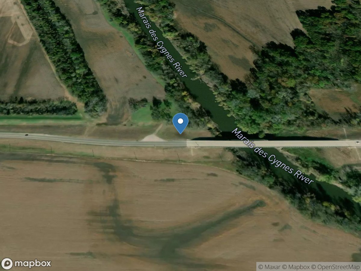 Marais Des Cygnes River at LA Cygne, KS location