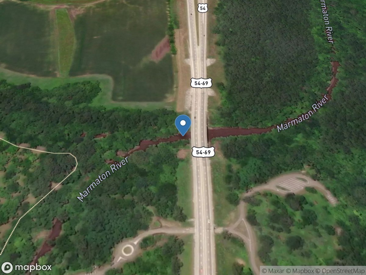 Marmaton River near Fort Scott, KS location