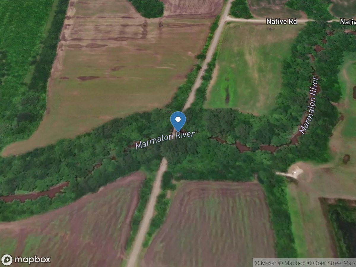 Marmaton River Aux near Ft Scott, KS location