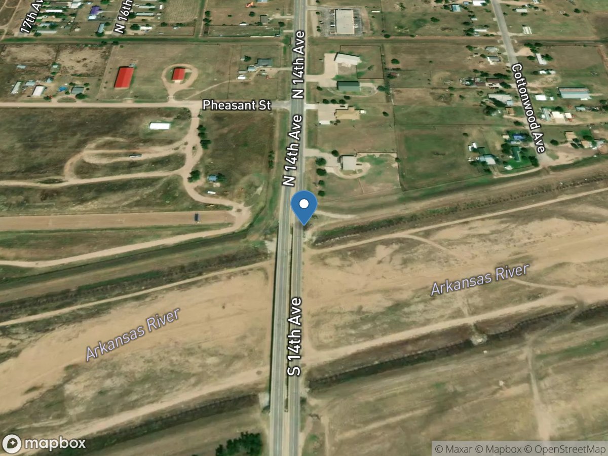 Arkansas River at Dodge City, KS location