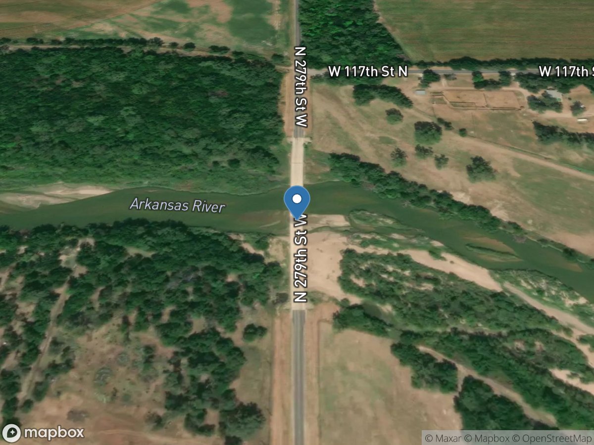 Arkansas River at MT Hope, KS location