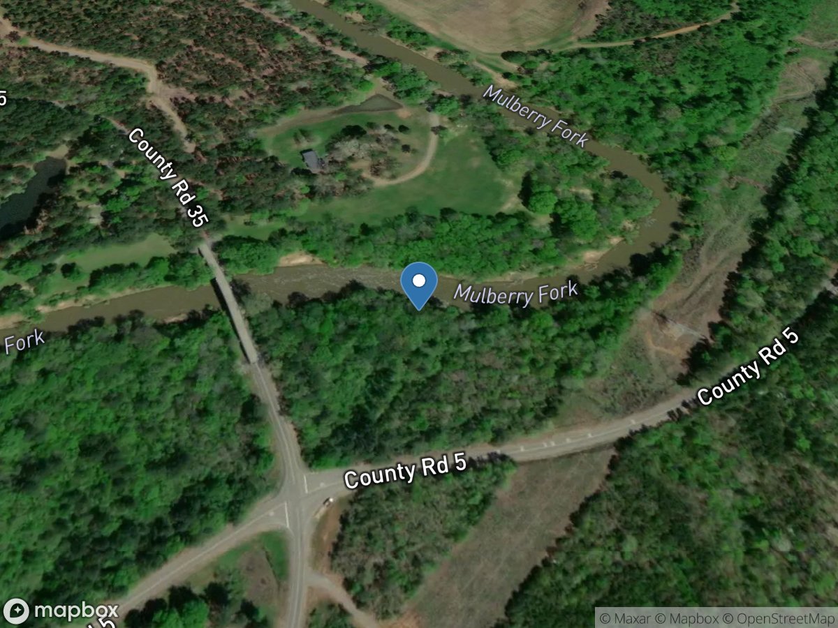 Mulberry Fork near Arkadelphia, Al. location