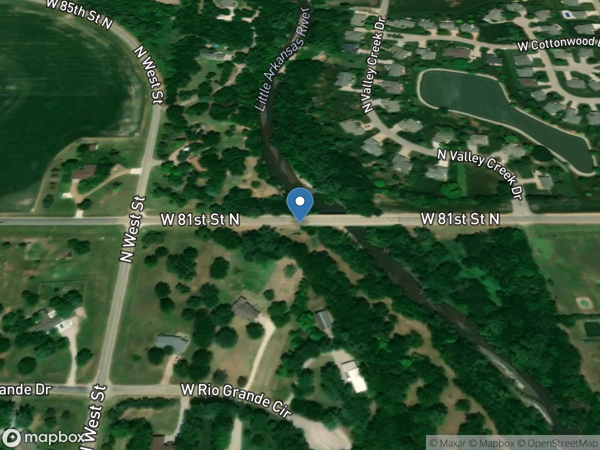 L Arkansas River at Valley Center, KS location