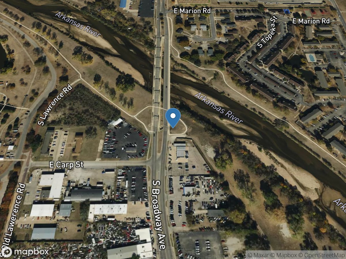 Arkansas River at Wichita, KS location