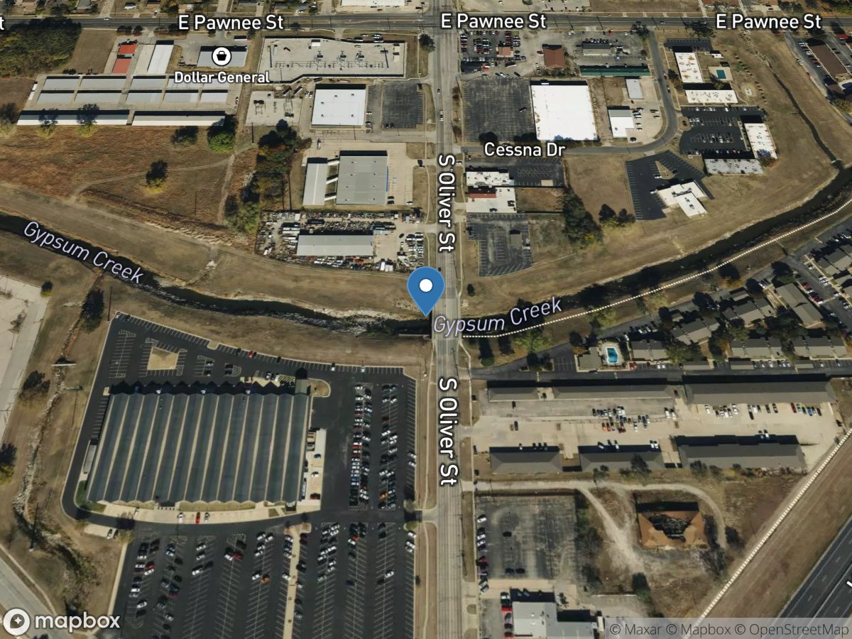 Gypsum Creek at Oliver ST, Wichita, KS location