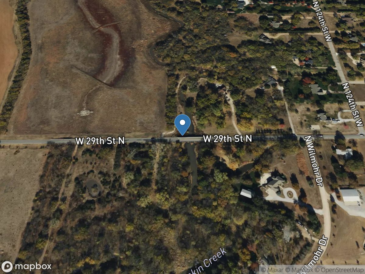 Cowskin Creek at 29th ST North of Wichita, KS location
